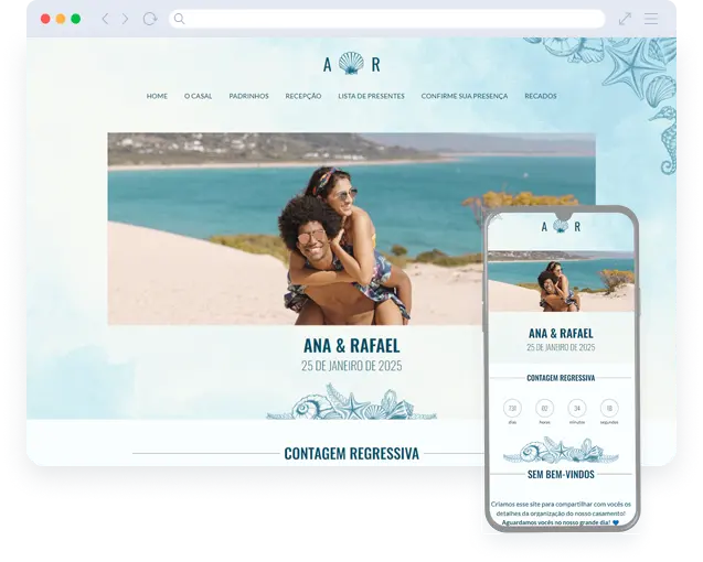 Modelo de Site de casamento