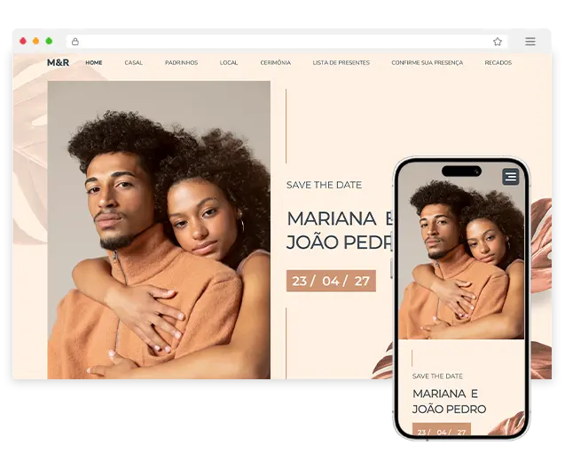 Modelo de Site de casamento