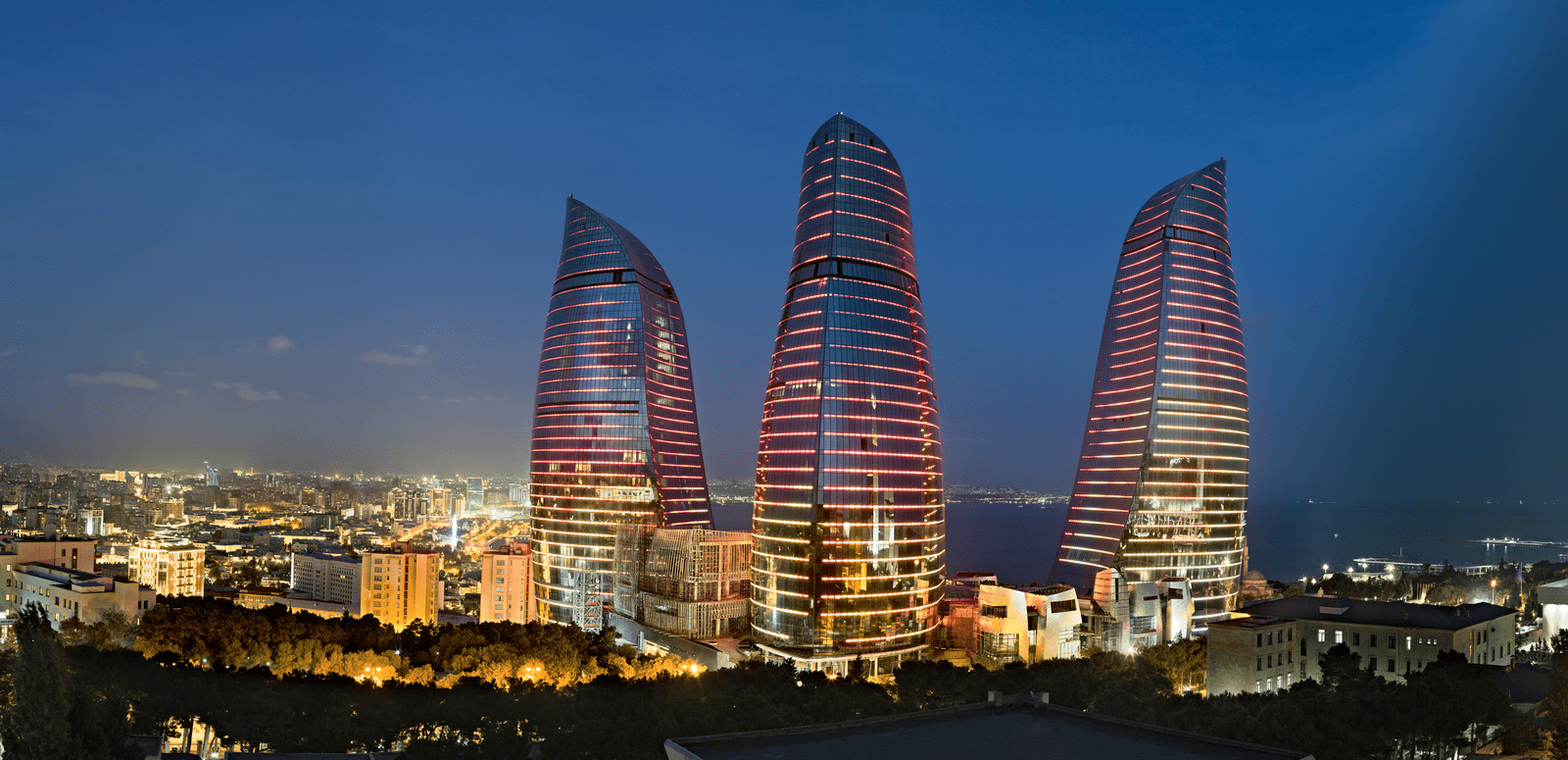Flame Towers, Baku, Azerbaijan (1)-min