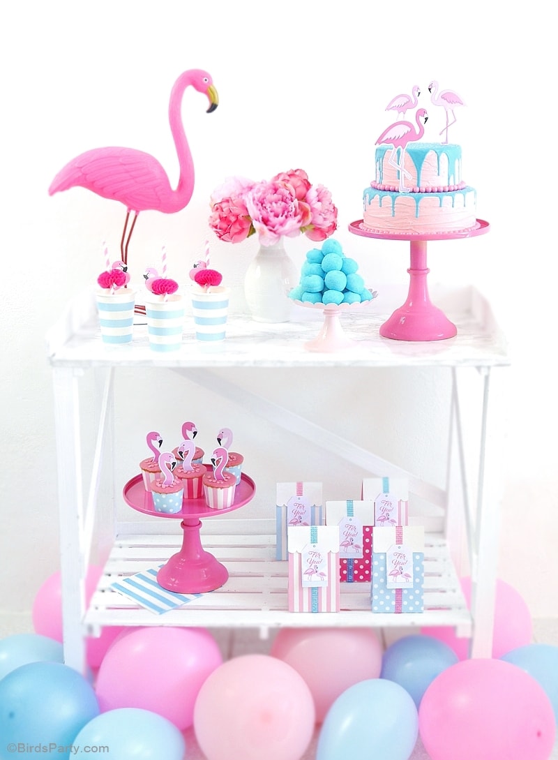 flamingo-birthday-party-pink-aqua-desserts-table-candy-bar-min