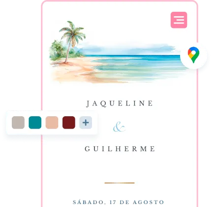 Exemplo de Layout Personalizado para Noivos - Casar.com Exemplo de site de casamento